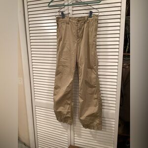 GAP Women's Tan Track/hiking Pants 100% cotton comfort.. vintage Y2K